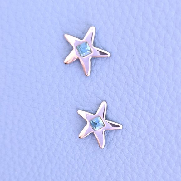 Starfish Earrings/Silver/Aqua/Turquoise/Cute Starfish Earrings/Studs/Gift - Picture 12 of 13